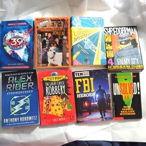 : Mix Lot of 8 children Young Adult  Teen  Books mystery Suspense spy  detective